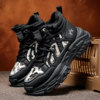 Mocassins à bride haute pour hommes, chaussures de sport décontractées pour la randonnée, tendance à la mode, chaussures en cuir antidérapantes pour l'extérieur