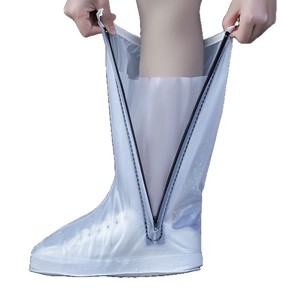 Waterproof Rain Boot Covers Unisex High Top Rubber Sole Non Slip For Rainy Days - Product Image 5