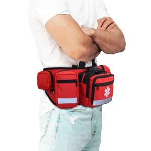 红色救援范妮包户外臀部包空袋急救收纳袋急救腰包