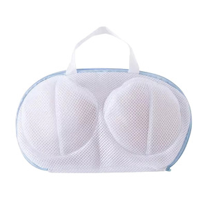 <b>Bra</b> Laundry Bag Mesh With Handles Rectangle Gray <b>Blue</b> <b>Bra</b> Care Machine Washable Clothing Organizer Bathroom Use - Product Image 5