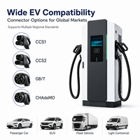 Borne de recharge rapide DC double pistolet 40-80 kW OCPP IP55 pour véhicules électriques, station de charge au sol pour parkings publics, petites flottes et projets de vente au détail