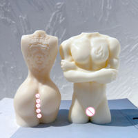 3 Modèles Tatouage Dragon Corps Homme Femme Moule à Bougie Torse Féminin Humain Déesse Lion Moule en Silicone pour Résine d'Art