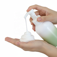 Bouteille vide en PET de 600 ml avec pompe à mousse pour gel douche, nettoyant visage, shampoing, emballage cosmétique avec logo personnalisé, couleur OEM/ODM