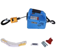Treuil électrique portable de haute qualité 500 kg 110 V 220 V à commande filaire, mini-treuil, outil de levage à câble en acier
