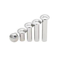 Rivets pleins à tête ronde DIN 660 haute durabilité en acier au carbone/inox/aluminium pour l'assemblage d'équipements industriels en tôle