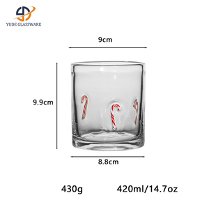 Verres décorés de motifs floraux rétro créatifs pour jus, eau, vin, collection, coffret cadeau - Product Image 1