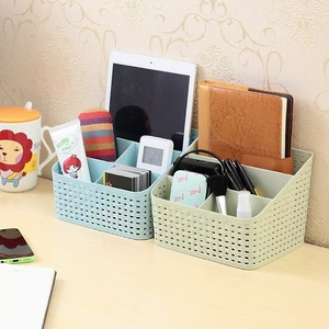 Plastik 5 Gitter Kosmetischer Grobes Schreibwaren Und Verschiedenes Das Trapezformigen Escritorio Aufbewahrungskorb Sortiert - Product Image 4