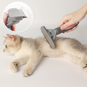 Un peigne à double usage Ustensiles de toilettage Peigne d'épilation pour animaux de compagnie Float Hair Removal Slicker Brush Pet Sharding Tool - Product Image 4