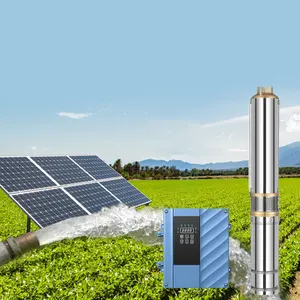 Artículos más vendidos Ac Dc Bomba de agua solar sumergible de pozo profundo Bomba de agua de panel solar para agricultura