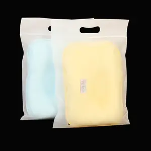 고품질 사용자 정의 젖빛 자기 씰링 뼈 스트립 가방 EVA 의류 지퍼 가방 핸들