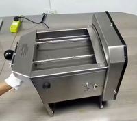 RVS elektrische automatische multifunctionele groente-fruit-noten snijmachine met verstelbare snijgrootte, commercieel gebruik