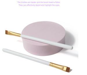 2023 Hot White Natural Hair Vegetarian Eye Makeup Brush Own Corrector Brush Brand Luxury Eyeshadow Makeup Brush - Product Image 3