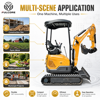 Mini-excavatrice FULCORE 1,8T avec système de pompe à double engrenage et commande hydraulique pour travaux en arrière-cour