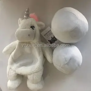 משלוח מדגם פירוק לבן בפלאש צעצועים/צבע unicorn ממולא בעלי החיים רך צעצוע/ממולא unicorn צעצועי עם רוכסן תיק