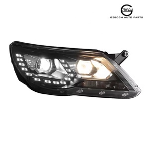 Faro Delantero para VW <span class=keywords><strong>Tiguan</strong></span> <span class=keywords><strong>2010</strong></span>-2012, Conjunto de Faros, Luz Diurna LED, Sistema de Iluminación LED para Automóvil - Product Image 3