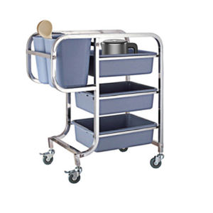 Carrito de Servicio de Acero Inoxidable Dontalen para Hostelería, Restaurantes y Catering, para la Recogida y Limpieza de Platos - Product Image 3