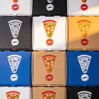 Boîtes d'emballage pour pizzas jetables imprimées sur mesure avec revêtement UV et gaufrage, logo personnalisé, tailles 10-18 pouces, boîtes à emporter
