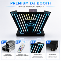 Table de DJ portable à LED avec panneaux lumineux multicolores pour soirées en club