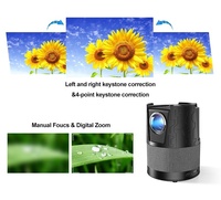 Projecteurs LED intelligents miniatures OEM/ODM à mise au point automatique, Full HD, rotation unique, lecteur multifonctionnel 4K pour cinéma maison