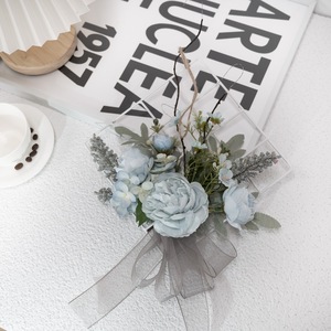 Bouquet de fleurs artificielles Freya Home Decor, rose bleue, décoration de mariage CF01076 - Product Image 1
