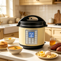 Cuisinière à pression électrique numérique pour usage domestique, avec cuve antiadhésive, multicuiseur