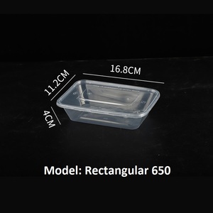 Fiambrera Desechable Rectangular Cuadrado Transparente para Llevar, Fiambrera Doméstica, Contenedor de Plástico para Mantenimiento Fresco, Grado Alimenticio - Product Image 4
