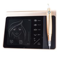 Aiguille de maquillage permanente numérique dorée 1R 3R 5R 5F 7F Machine à tatouer à micropigmentation pour sourcils et lèvres