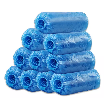 Non Woven CPE/PE Shoe Cover Plastic Blue Cleanroom Medical Disposable Shoe Cover Machine  Anti-slip Shoe Covers