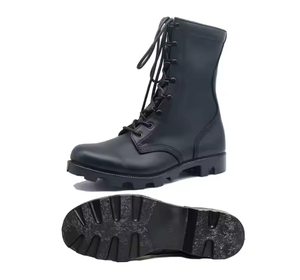 Botas largas de cuero DF0621, resistentes al barro, para hombre, de cuero genuino, para ceremonia, entrenamiento y uso diario. - Product Image 3