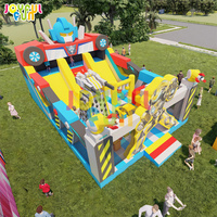 JOYFUL FUN Parc gonflable multifonctionnel commercial pour enfants avec toboggan et jeux d'extérieur