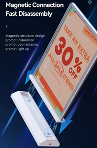 Caja de Luz Publicitaria de Escritorio A4 Recargable, Soporte de Exhibición LED de Doble Cara, Soporte de Exhibición de Mesa, Marcos de Exhibición Publicitarios - Product Image 4