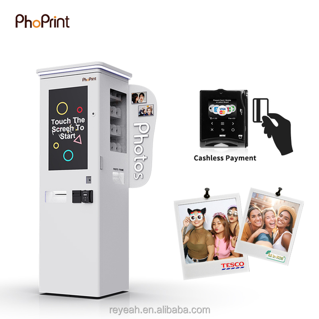 Vintage Selfie Photo Booth HD Camera Instant Printing Metal Construction New Year Store Cinema Compatible Payment Included
