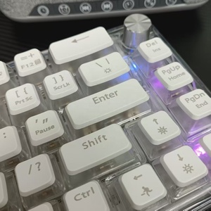 คีย์บอร์ด <span class=keywords><strong>CIY</strong></span> NOVICE 84 ปุ่ม ฝาครอบใส สามโหมด แบบถอดเปลี่ยนสวิตช์ได้ คีย์บอร์ดแบบมีสายสำหรับแล็ปท็อป ภาษาอังกฤษ ชุด DIY - Product Image 3