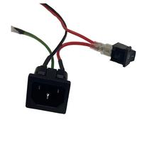 Faisceau de câbles personnalisé avec connecteur 2 broches, bornes à fourche et bornes à anneau pour câblage d'équipement