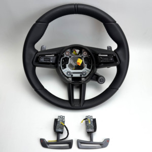 Volant en cuir véritable pour <span class=keywords><strong>Porsche</strong></span> 911 991 718 Cayenne Macan Panamera Taycan GT3 Carrera Boxster Cayman <span class=keywords><strong>Prix</strong></span> d'usine - Product Image 4