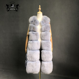 Chaleco de piel para mujer, abrigo de invierno personalizado para mujer, abrigo de piel auténtica, chaleco largo de Invierno para mujer, chaleco/Chaleco de plumón de piel de zorro - Product Image 2