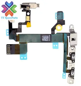 Tombol Bisu Kabel Fleksibel Tombol Volume Kualitas Bagus dan Harga Pabrik dengan Pengganti Braket untuk iPhone 5S