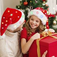 Cappello di Babbo Natale LED con Luci, Cappello Natalizio Luminoso per Adulti, Accessorio per Feste di Natale e Capodanno, 17 Anni di Esperienza di Fabbrica