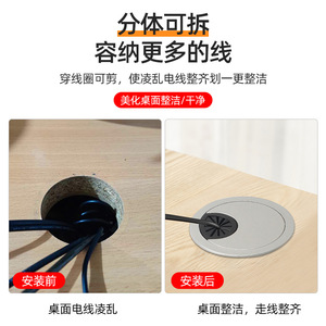 Round Plastic Cable <b>Box</b> Wall Mounted Detachable <b>Storage</b> Bin For Earphone Electric Wire Behind Doors On Walls Durable - Product Image 5