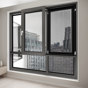 Fenêtres baies coulissantes et inclinables vers l'intérieur en alliage d'aluminium, système de verre insonorisé et isolant thermiquement en acier inoxydable à pont thermique brisé - Product Image 1