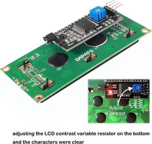 Aismartlink 1602 16x2 LCD module <span class=keywords><strong>l</strong></span>á chắn Màu vàng-màu xanh <span class=keywords><strong>l</strong></span>á cây đèn nền với IIC I2C điều khiển giao diện nối tiếp và LCD module hiển thị - Product Image 3
