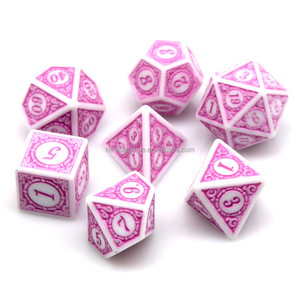 Haute qualité HS DICE polyédrique mdn RPG donjons et dragons ensemble <span class=keywords><strong>de</strong></span> dés à motif acrylique - Product Image 5