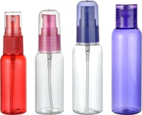 Vente en gros 30ml 40ml 50ml 60ml Bouteille en plastique PET de pulvérisation de brouillard d'eau rouge violet clair avec joint et bouchon de pompe de pulvérisation