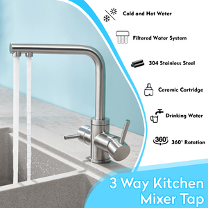 Way Kitchen Drinking Faucet, 3 in 1 Pull Down with Purified Water Faucet - Product Image 5