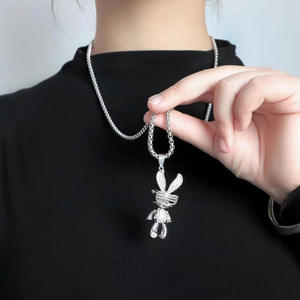 Chaîne de sweat hip-hop en acier au titane de style coréen Accessoire de mode personnalisé pour hommes et femmes pour <span class=keywords><strong>collier</strong></span> de spectacle de danse de rue - Product Image 3