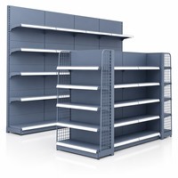 Étagère autoportante en métal pour supermarché, panneau arrière de gondole, présentoir pour épicerie et pharmacie