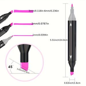 Art 168 Farben Dual Tip Alkohol basierte Kunst marker Büro lieferant Permanente Markierung stifte zum Zeichnen von Textil markern - Product Image 5