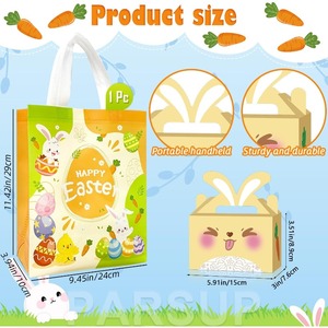 24-pack <b>Easter</b> Happy <b>Gift</b> <b>Box</b>, Rabbit Egg <b>Gift</b> <b>Box</b> with Handle, Customizable as per Requirements - Product Image 2
