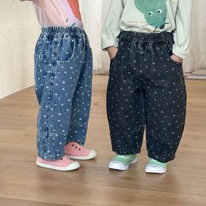 Pantalones Anchos de Algodón con Forma de Corazón para Niños, Primavera y Otoño 2026, Jeans para Niños y Niñas, Pantalones Casuales para Bebés - Product Image 2