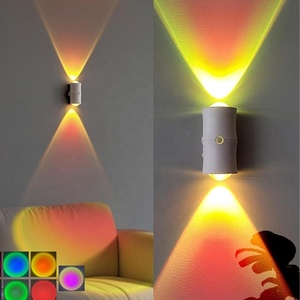 Smart RGB Color Changing Night <b>Light</b> Touch Control Wall Mounted Ambient Sconce <b>Wireless</b> Stick-on Lamp for Hallway Stairs - Product Image 2